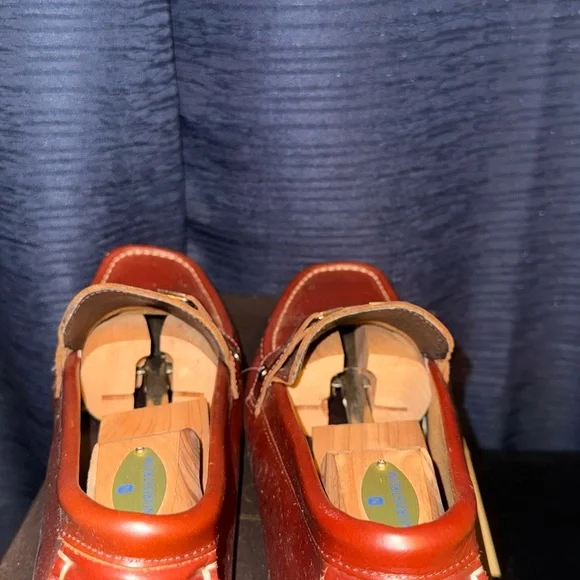 Louis Vuitton Men's Red Leather Loafers - Picture 3 of 4